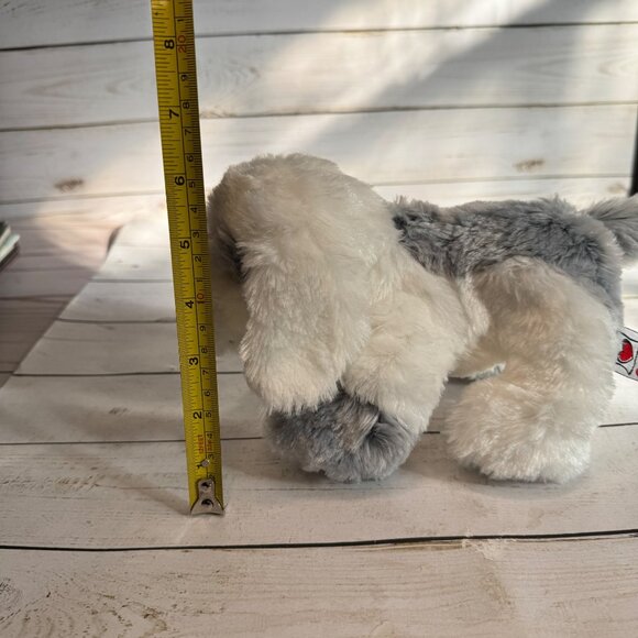 Ganz HM430 Misty Puppy Plush Gray White Dog 8" Stuffed Animal Toy Soft Cuddly - Picture 14 of 14